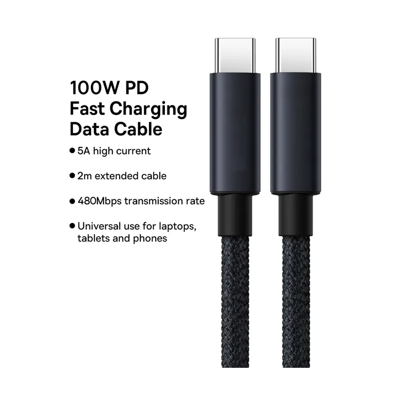 כבל USB pd 100w usb c כדי להקליד c כבל מטען מהיר עבור xiaomi Samsung ipad 5a טלפון נייד כבל USB סוג c