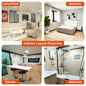 Casa Contenedor Prefabricada de 3 Dormitorios y Sala de Estar, Casa Contenedor Habitacional para <span class=keywords><strong>Hotel</strong></span> - Product Image 5