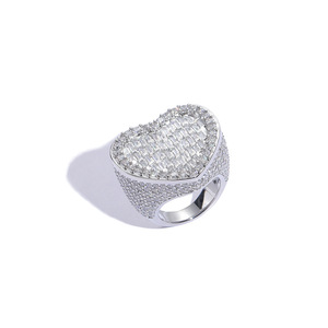 Anillo de Corazón de Circonio Completo, Anillo de Amor para Mujer, Accesorios Populares - Product Image 5