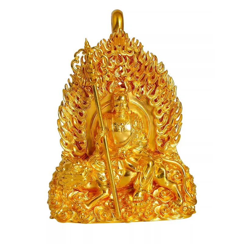 Guanyin Bodhisattva Men Plated Pure Gold Jewelries And Accessories Jewels To Customize S925 Silver Buddha Pendant