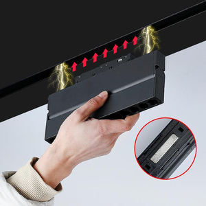 Système de <span class=keywords><strong>rail</strong></span> d'éclairage 48V DC Suspension suspendue au <span class=keywords><strong>plafond</strong></span> à aimant encastré à intensité variable Projecteur linéaire à LED Éclairage <span class=keywords><strong>sur</strong></span> <span class=keywords><strong>rail</strong></span> magnétique - Product Image 2