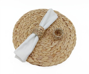 Customized Factory Supply Weave Natural Water Hyacinth Placemat Modern <strong>Round</strong> <strong>Tablemat</strong> - Product Image 3