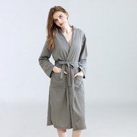 Peignoirs gaufrés pour hôtel unisexe d'hiver pour couple de femmes et d'hommes Robe personnalisée Femme vente en gros