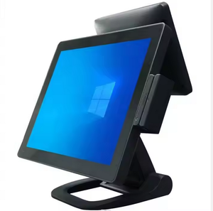 Coque métallique pliable à prix d'usine 15-15.6 pouces écran tactile système <span class=keywords><strong>de</strong></span> point <span class=keywords><strong>de</strong></span> vente caisse enregistreuse caisse enregistreuse avec 9.7 "2e affichage - Product Image 1