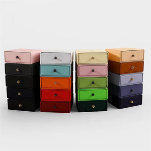 Paquete de papel de cajón de lujo con logotipo personalizado Bijoux Beige cajas de joyería Scatole Bigiotteria caja de regalo rígida para joyería - Product Image 5