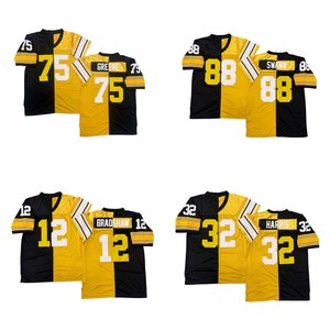 Camiseta de Rugby Estilo Vintage para Hombre, Cosida, Dermontti Dawson, Antonio <span class=keywords><strong>Brown</strong></span>, Harrison, <span class=keywords><strong>Joe</strong></span> Greene, John Stallworth, Heath Miller, Tallas S-3XL - Product Image 1