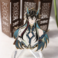 Fabricant de métal artisanat Anime soie impression épingles transparentes insigne personnalisé épingles en émail dur