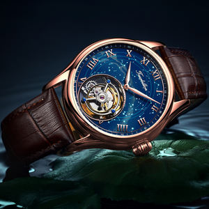 <span class=keywords><strong>Star</strong></span> Tourbillon นาฬิกาข้อมือแบบกลไกของผู้ชายนาฬิกา316ไพลินเหล็กกลวง - Product Image 6