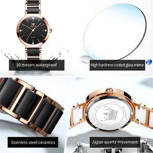 Orologio con Cristalli a Buon Prezzo Regalo per <span class=keywords><strong>Donna</strong></span> Impermeabile Oro Rosa <span class=keywords><strong>Orologi</strong></span> da Polso da <span class=keywords><strong>Donna</strong></span> <span class=keywords><strong>Cinturino</strong></span> in Ceramica Bracciale da <span class=keywords><strong>Donna</strong></span> di Alta Qualità - Product Image 6