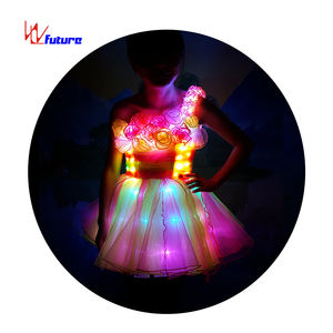 Hot LED Light Girls <strong>Dance</strong> <strong>Dress</strong> Latin Performance Belly Event Skirt Tutu <strong>Dress</strong> - Product Image 1