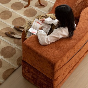 Sofá Moderno de Terciopelo, Sofá Curvo Tapizado para Sala de Estar, Hotel o Lounge - Product Image 2