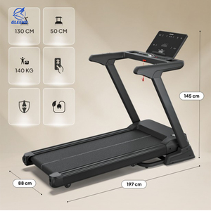 High Quality Home Use Electric Treadmill Motorized Foldable Steel <strong>Running</strong> <strong>Machine</strong> LED Screen Max User Weight 120kg Battery - Product Image 2