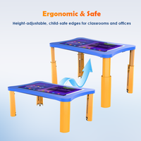 Table tactile réglable en hauteur de 43 pouces avec Android 14 pour enfants, maternelle et jeux sensoriels
