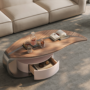 <span class=keywords><strong>Design</strong></span> di lusso moderno tavolo <span class=keywords><strong>da</strong></span> caffè a forma di foglia <span class=keywords><strong>da</strong></span> <span class=keywords><strong>salotto</strong></span> di fascia alta <span class=keywords><strong>in</strong></span> legno di noce con tavolino - Product Image 4