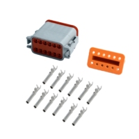 Conector Eléctrico Automotriz Deutsch DT06-12S DT04-12P de 12 Pines, Gris, Macho y Hembra, a Prueba de Agua
