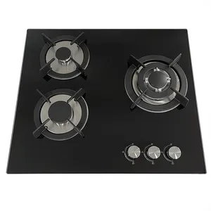 60 gama tres Sabaf stove3 banar panel de vidrio de bajo costo 3 encimera de gas