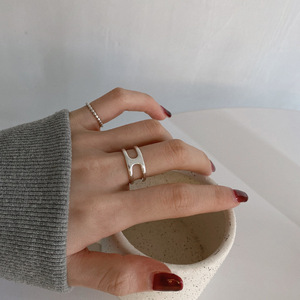 S925 Sterling Silver <b>Open</b> <b>Ring</b> Geometric Minimalist Design Unisex Everyday Wear - Product Image 4