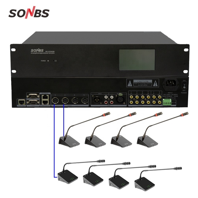 SC-3700QB Wireless Digital Conference Microphone System with Voting Function and Simultaneous Interpretation
