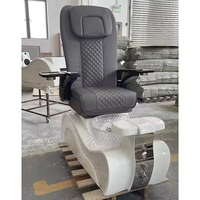 Fauteuil de pédicure électrique professionnel de luxe moderne avec massage des pieds et plomberie intégrée pour salon de manucure