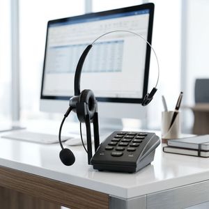 Auriculares para Centro de Llamadas con Teclado Telefónico y Micrófono con Cancelación de Ruido, Dialer Analógico para Oficina y <span class=keywords><strong>Telemarketing</strong></span> TC200+F750 - Product Image 6