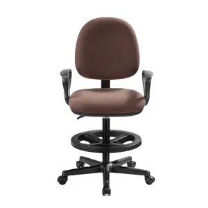 Tabouret de laboratoire avec accoudoir, tabouret de laboratoire réglable, chaise de secrétaire en tissu, chaise de personnel de travail, chaise de travail industriel - Product Image 1