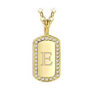 Collar con colgante chapado en oro opcional con letras del alfabeto (26 letras), diseño de nicho, joyería inglesa sencilla, accesorios de collar, venta al por mayor - Product Image 4