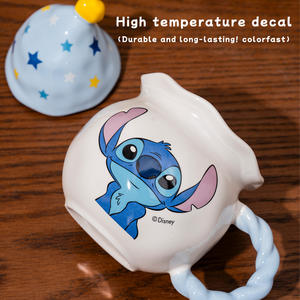 Tazas de Cerámica con Dibujos Animados de <span class=keywords><strong>Disney</strong></span>, Tazas Bonitas con Asa y Tapa para Café, Leche, Oficina, Hogar, Regalo y Venta al por Mayor - Product Image 5