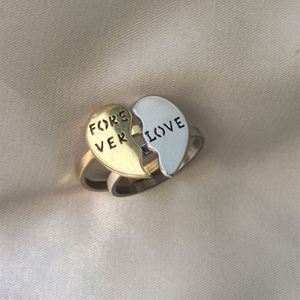 Multiple Styles Stainless Steel <b>Couple</b> <b>Rings</b> Pair of Love Stitching Vintage Letters Matching <b>Ring</b> Set for Lover - Product Image 4