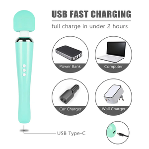 Alat Pijat Elektrik Tanpa Kabel untuk Seluruh Tubuh, <span class=keywords><strong>Vibrator</strong></span> Pijat Genggam Elektronik, Mainan Seks untuk Wanita - Product Image 4