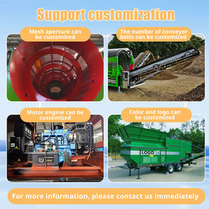 Mobile <span class=keywords><strong>Heavy</strong></span> DutyTrommel Écran Sable Tambour Écran Topsoil Trommel Tambour Écran Portable Tamis De Sol Fabricant - Product Image 6