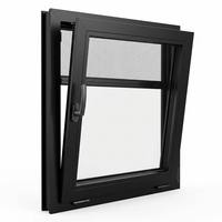 Fenêtres en aluminium de haute qualité, écologiques, haute résistance, installation facile, fenêtre à ouverture intérieure avec moustiquaire