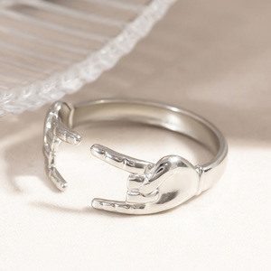 European Style Stainless Steel <b>Ring</b> For Women Geometric Design Minimalist Fashion Jewelry Gift Occasion JZ21448B - Product Image 2