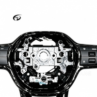 Volant en fibre de carbone forgée bleue personnalisé, prêt à l'emploi, avec lumières LED, compatible avec Honda Civic 11e génération, Accord et CR-V