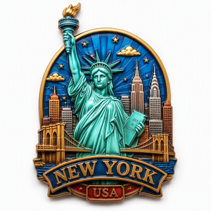 Set di Magneti per Frigorifero 3D in Metallo, Souvenir di New York, Parigi, Londra, Roma, Sydney, Taj Mahal, Adesivi Magnetici - Product Image 2