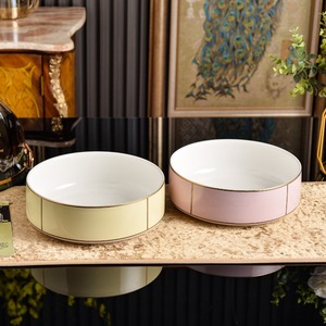 Modern Luxury Ceramic Coffee & <b>Tea</b> <b>Set</b> Pastel Colored Cups with Gold Trim for Afternoon <b>Tea</b> - Product Image 4
