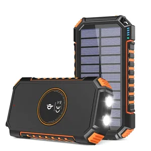 Cargador Solar Portátil con Logotipo Personalizado, Resistente al Agua, 10000/20000 mAh, Carga Rápida para Teléfono, Banco de Energía Solar de 20000 mAh - Product Image 1