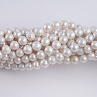 Collier de perles d'eau douce Edison naturelles de qualité A, forme ronde, 10-11 mm, pour la fabrication de bijoux