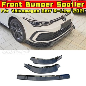 Pour Volkswagen Golf R-Line 8ème génération 21 : Lame de pare-chocs avant aspect carbone, accessoires de protection de carrosserie pour Golf R-Line - Product Image 4