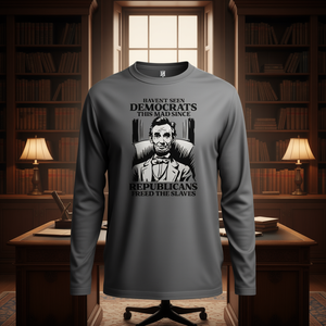 Camiseta de Manga Larga con Gráfico Político de Abraham Lincoln, Unisex para Adultos, Cuello Redondo, Impresión en Serigrafía - Product Image 3