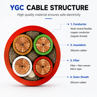 YGC 4*2,5 mm Hochleistungs-Silikonkabel Verzinntes Kupfer Flexibles Hitzebeständiges Industrielles Stromkabel