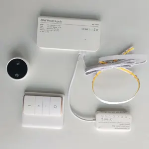 Banqcn 2.4G RF Kit de luz de faixa de controle com interruptor de dimmer sem fio com botão Painel de controle