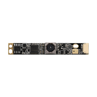 Module de caméra USB sans distorsion Hampo 62mm x 9mm Mini Board 5MP haute résolution 1/4" OV5648 autofocus 2K 15fps MJPG/YUV