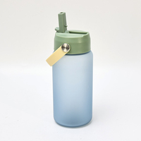 Bouteille d'eau en plastique personnalisable avec logo, 680, 750, 1200 ml, à large ouverture avec poignée, idéale pour la rentrée scolaire, le sport et la gym