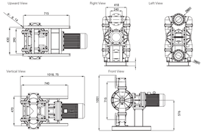 GODO BFD-80Q 3'' Electrical Diaphragm Pump Nodular Cast <b>Iron</b> Water Transfer EODD - Product Image 6