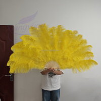 Éventail en Plumes d'Autruche Grand et Moelleux, Teintes Colorées, Idéal pour Spectacles de Danse, Carnavals et Décoration - Offre Spéciale