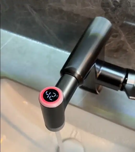 Yimilla <span class=keywords><strong>tiktok</strong></span> tout cuivre rotatif pléochromatique affichage numérique lavabo robinet ménage froid chaud salle de bain pistolet gris robinet - Product Image 3