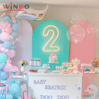 Winbo Rgb Logo lumière numéro personnalisé anniversaire âge néon signe lettres livraison directe signe néon pour fête mariage