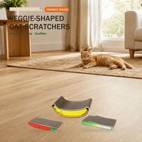 Griffoir pour chat en carton en forme de légume, design banane, en carton ondulé pour chats d'intérieur, vente en gros, direct usine