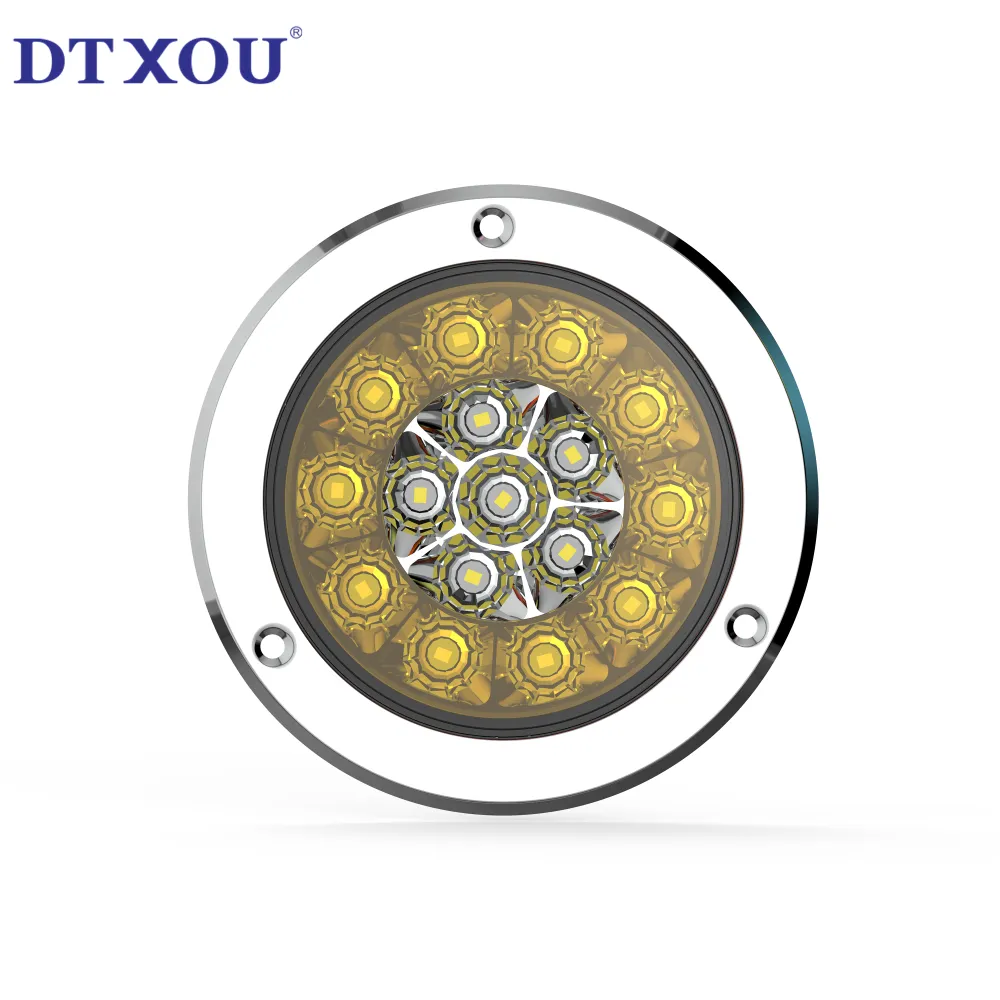 4 "Vòng Chrome Caravan phía sau ánh sáng xe tải Led Đuôi ánh sáng 12V 24V máy kéo đèn hậu Trailer phanh ánh sáng lần lượt tín hiệu đảo ngược đèn