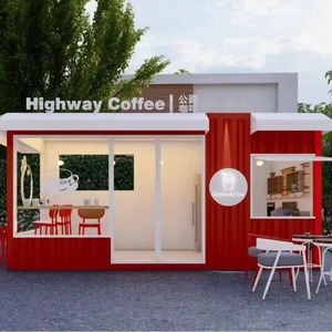 ร้านกาแฟหรือร้านอาหารจากตู้คอนเทนเนอร์สำเร็จรูป วัสดุสำหรับร้านขายขนม ตู้คอนเทนเนอร์บ้านเคลื่อนที่ - Product Image 6